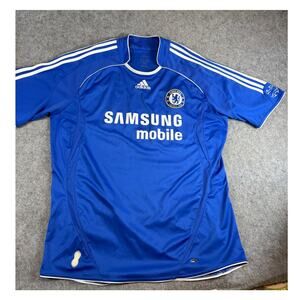Adidas Chelsea FC Soccer Jersey Shirt Men Blue Samsung Mobile Football Sports XL